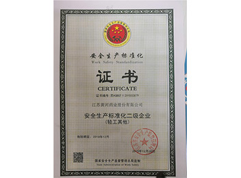 2015年安全生产标准化二级企业